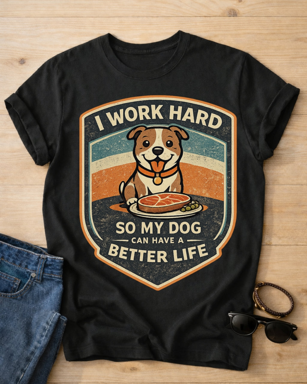 I Work Hard So My Dog Can Have A Better Life Dog Lover T-Shirt