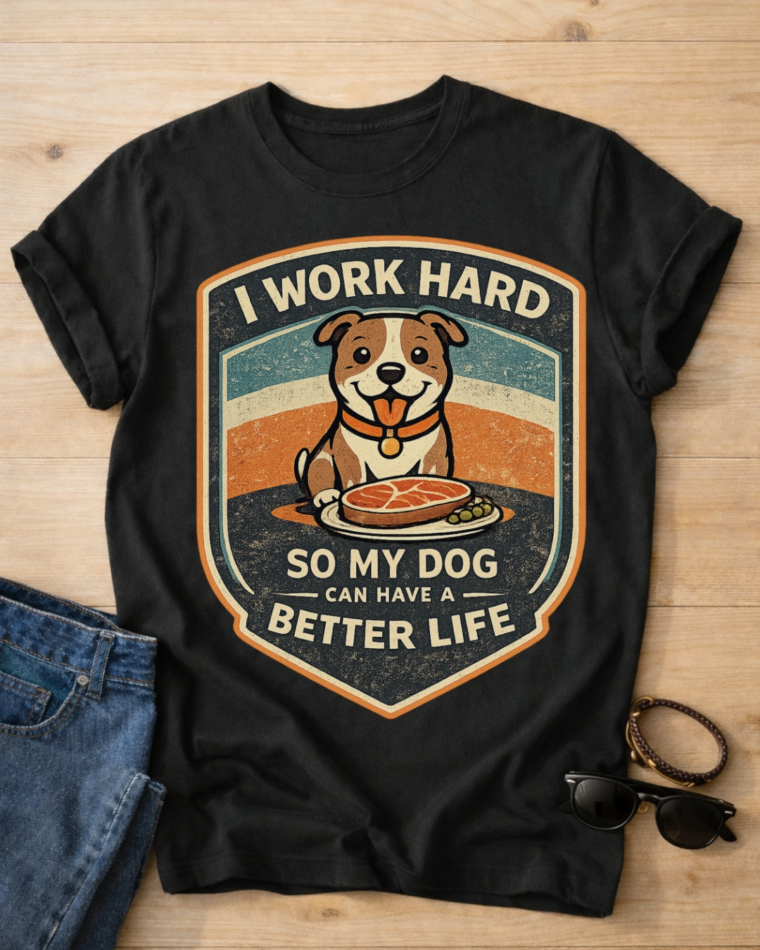 I Work Hard So My Dog Can Have A Better Life Dog Lover T-Shirt