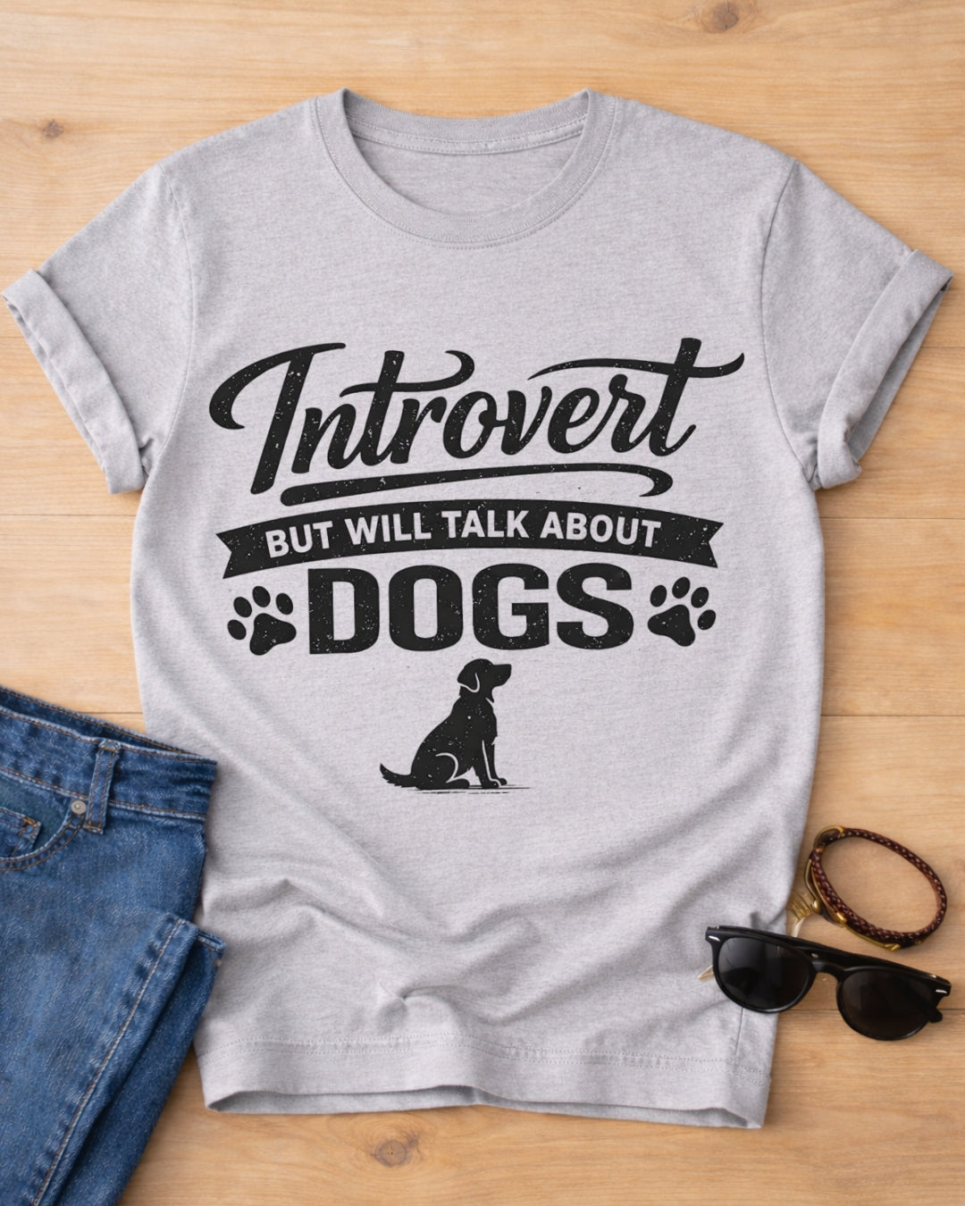Introvert But Will Talk About Dogs T-Shirt